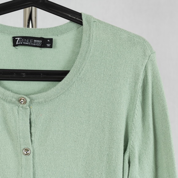 New York & Company green cardigan buttons down size XL - Picture 4 of 13